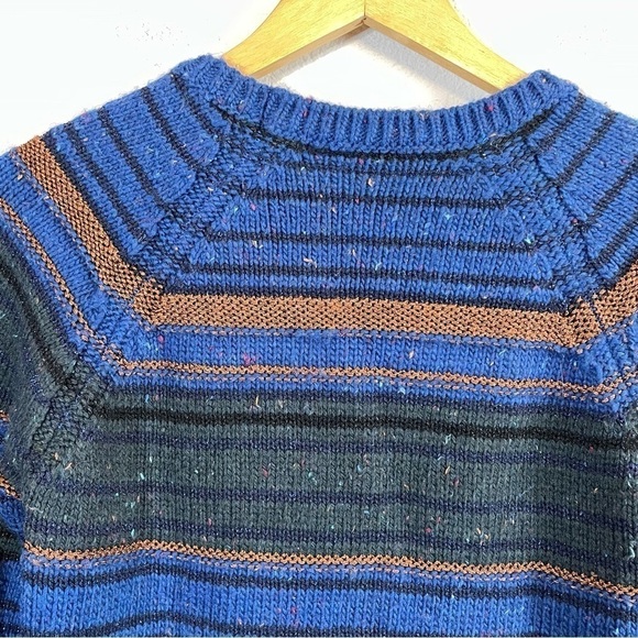 Comptoir des Cotonniers Wool Alpaca Blend Blue Stripe Cozy Sweater Top Sze Small - Picture 10 of 12